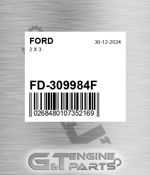 FD-309984F 2 X 3