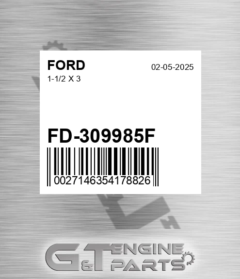 FD-309985F 1-1/2 X 3