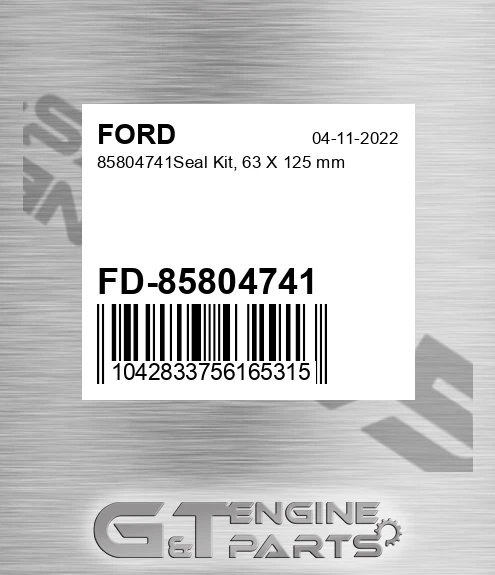 FD-85804741 85804741seal Kit, 63 X 125 Mm