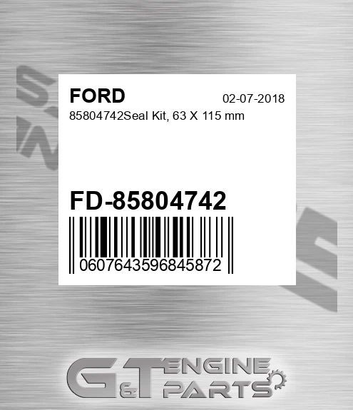 FD-85804742 85804742seal Kit, 63 X 115 Mm