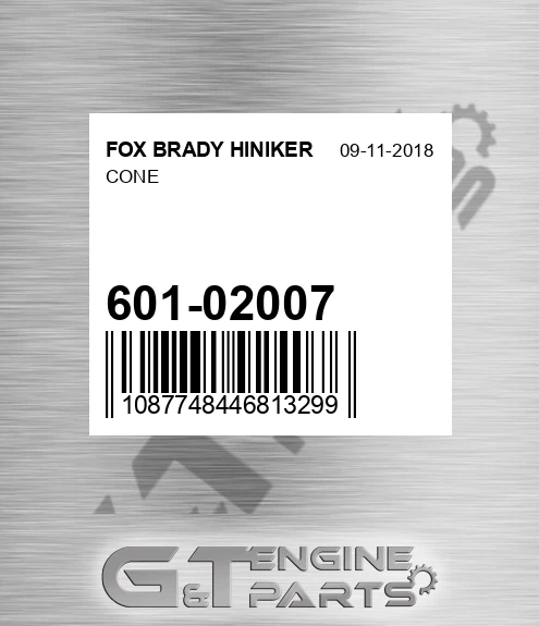 601-02007 Cone for FOX BRADY HINIKER