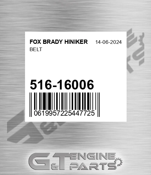 516-16006 Belt for FOX BRADY HINIKER