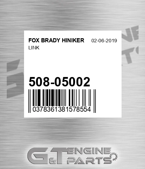 508-05002 Link for FOX BRADY HINIKER