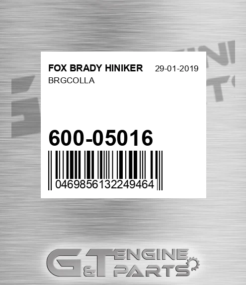 600-05016 Brgcolla for FOX BRADY HINIKER