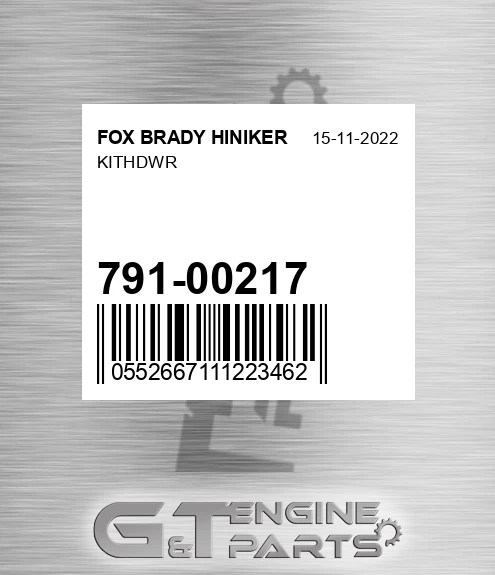 791-00217 Kithdwr