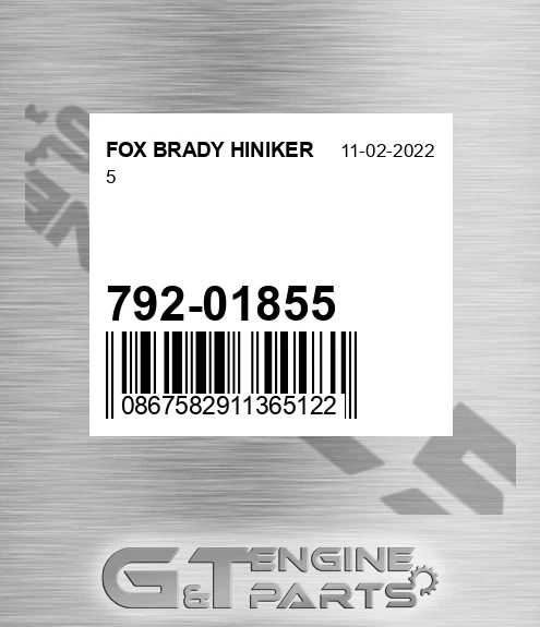 792-01855 5 for FOX BRADY HINIKER