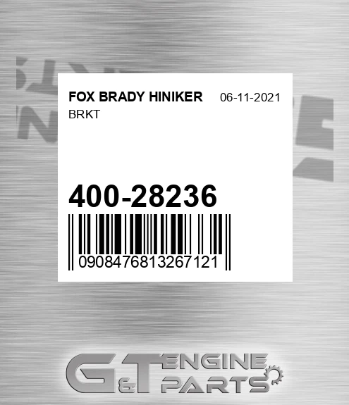 400-28236 Brkt for FOX BRADY HINIKER