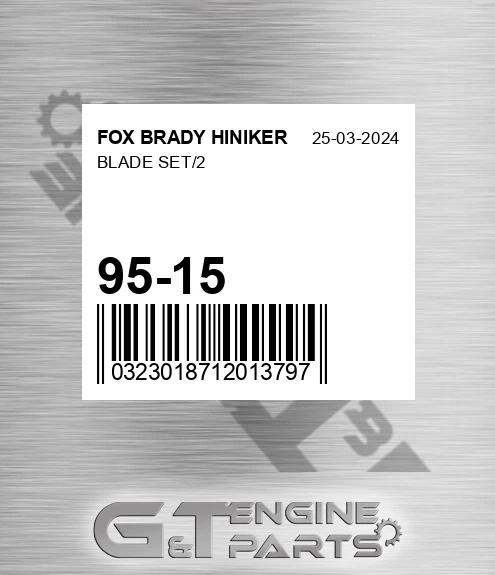95-15 Blade Set/2 for FOX BRADY HINIKER