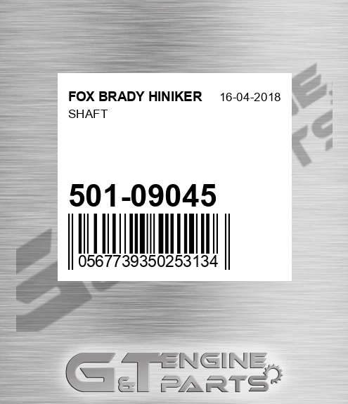 501-09045 Shaft for FOX BRADY HINIKER