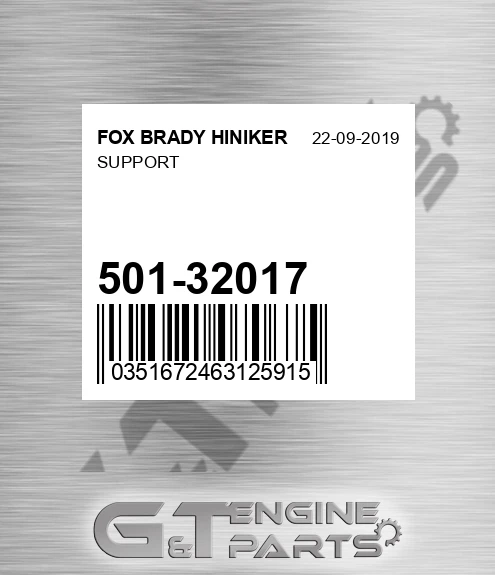 501-32017 Support for FOX BRADY HINIKER