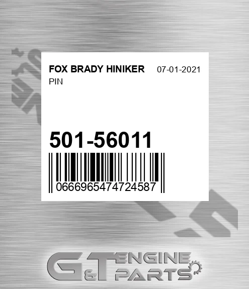 501-56011 Pin for FOX BRADY HINIKER