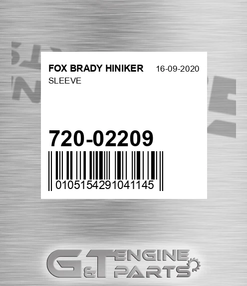 720-02209 Sleeve for FOX BRADY HINIKER