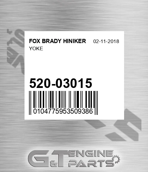 520-03015 Yoke for FOX BRADY HINIKER