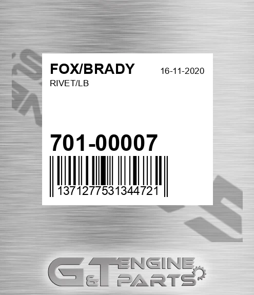 701-00007 Rivet/lb