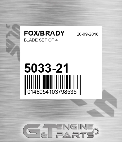 5033-21 Blade Set Of 4