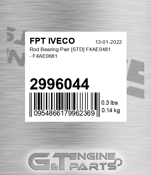 2996044 Rod Bearing Pair [std] F4ae0481 - F4ae0681