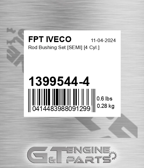 1399544-4 Rod Bushing Set [semi] [4 Cyl.]