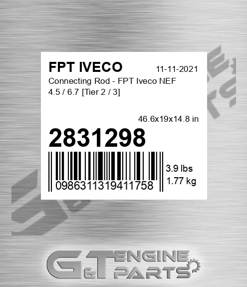 2831298 Connecting Rod - Nef 4.5 / 6.7 [tier 2 / 3]