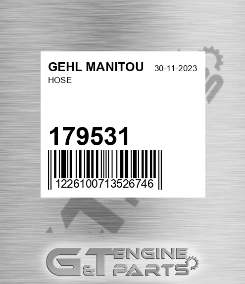 179531 Hose for GEHL MANITOU