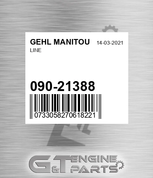 090-21388 Line for GEHL MANITOU