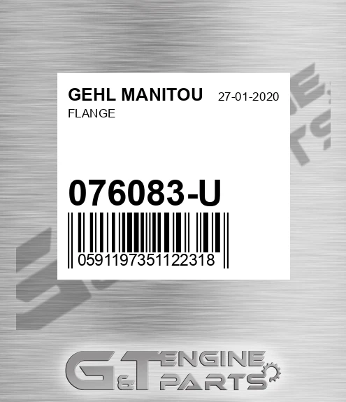 076083-U Flange for GEHL MANITOU