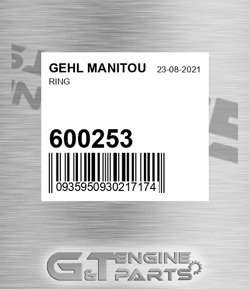 600253 Ring for GEHL MANITOU