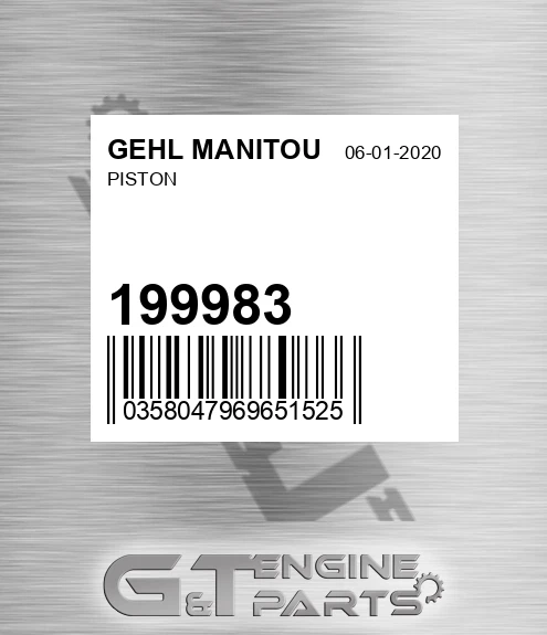 199983 Piston for GEHL MANITOU