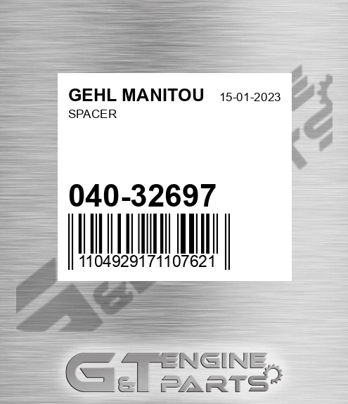 040-32697 Spacer for GEHL MANITOU