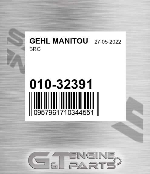 010-32391 Brg for GEHL MANITOU