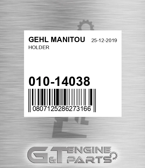 010-14038 Holder for GEHL MANITOU