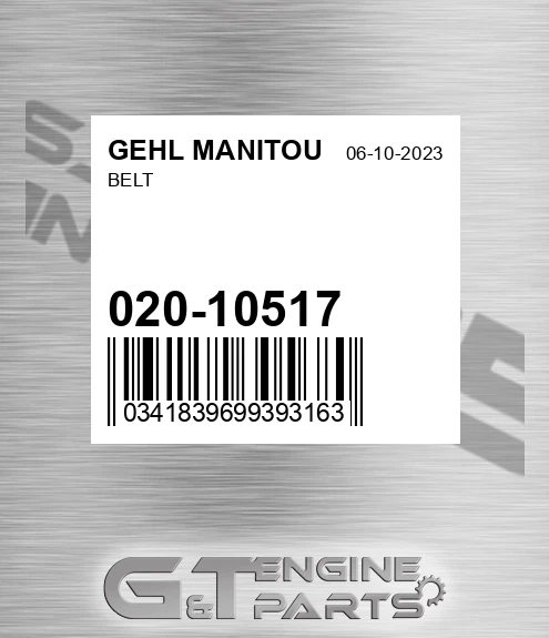 020-10517 Belt for GEHL MANITOU
