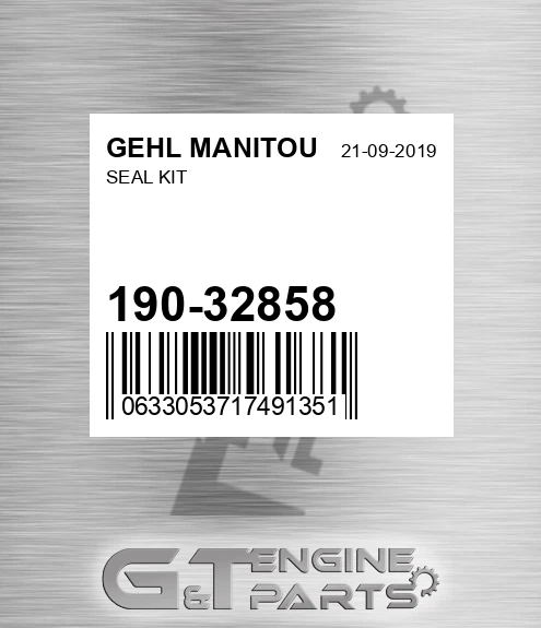 190-32858 Seal Kit for GEHL MANITOU