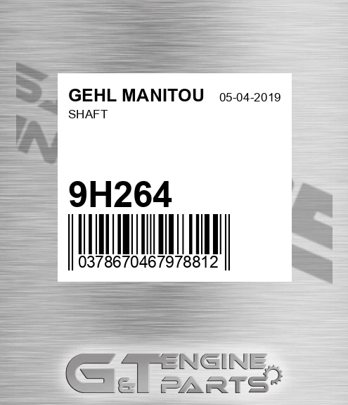 9H264 Shaft for GEHL MANITOU
