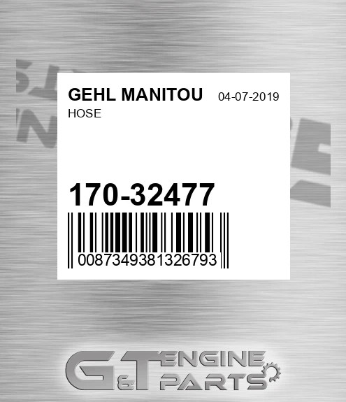 170-32477 Hose for GEHL MANITOU