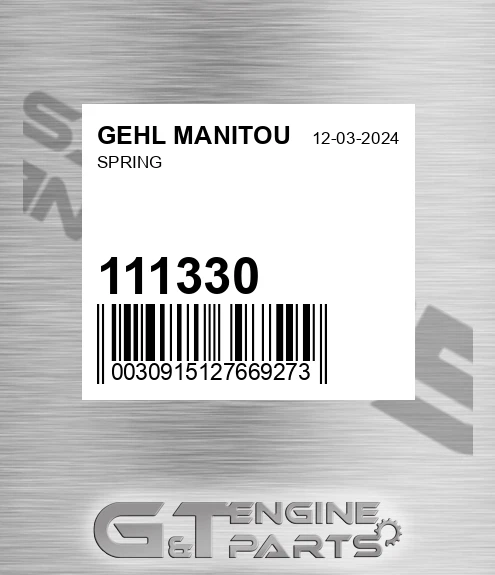 111330 Spring for GEHL MANITOU