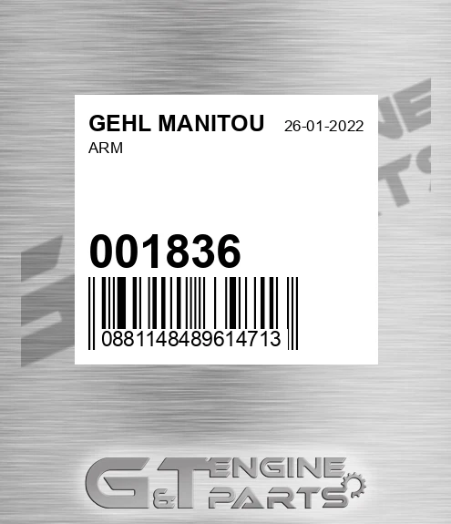 001836 Arm for GEHL MANITOU
