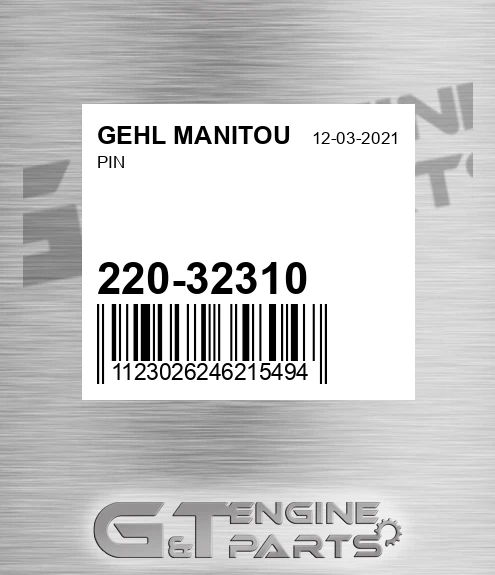 220-32310 Pin for GEHL MANITOU