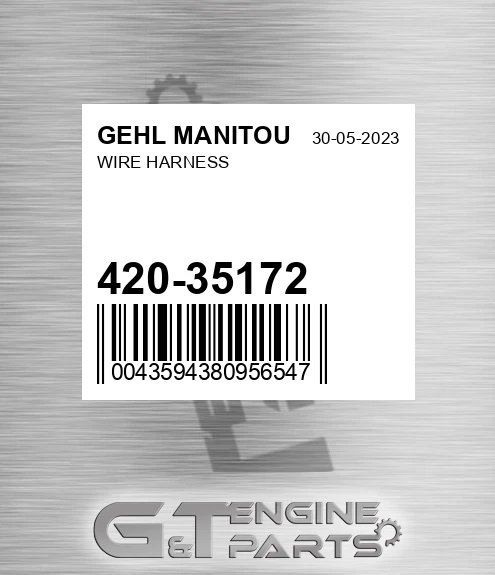 420-35172 Wire Harness for GEHL MANITOU