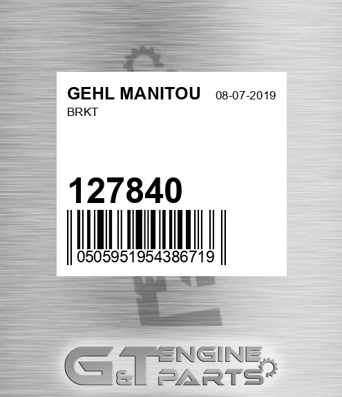 127840 Brkt for GEHL MANITOU
