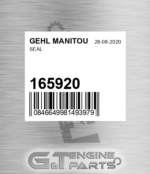 165920 Seal for GEHL MANITOU