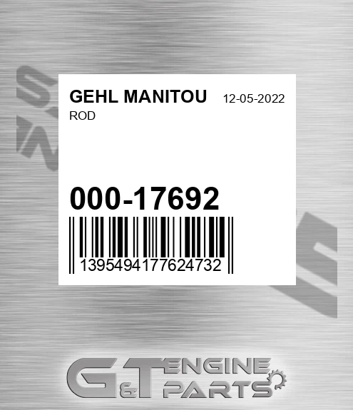 000-17692 Rod for GEHL MANITOU