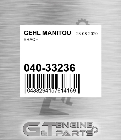 040-33236 Brace for GEHL MANITOU