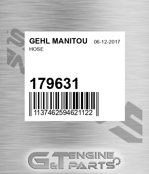 179631 Hose for GEHL MANITOU