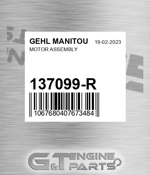 137099-R Motor Assembly for GEHL MANITOU