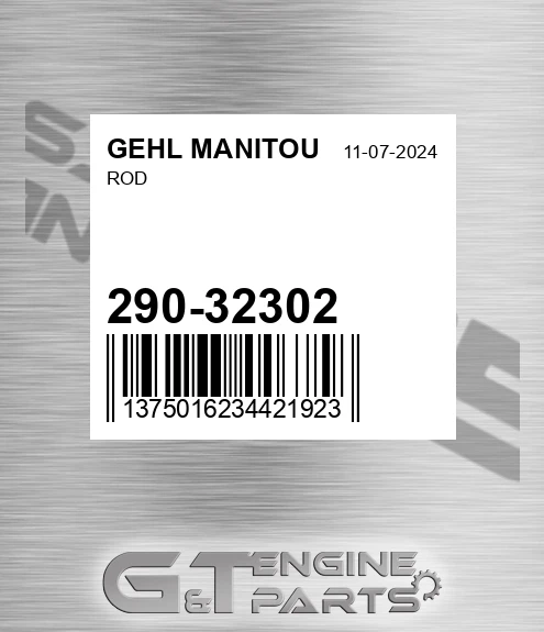 290-32302 Rod for GEHL MANITOU
