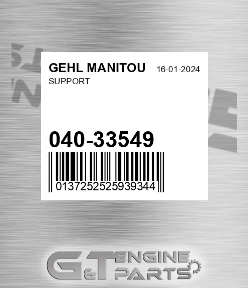 040-33549 Support for GEHL MANITOU