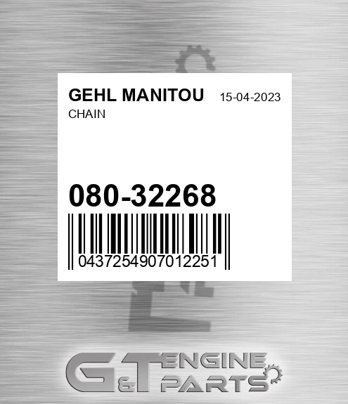 080-32268 Chain for GEHL MANITOU