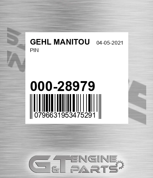 000-28979 Pin for GEHL MANITOU