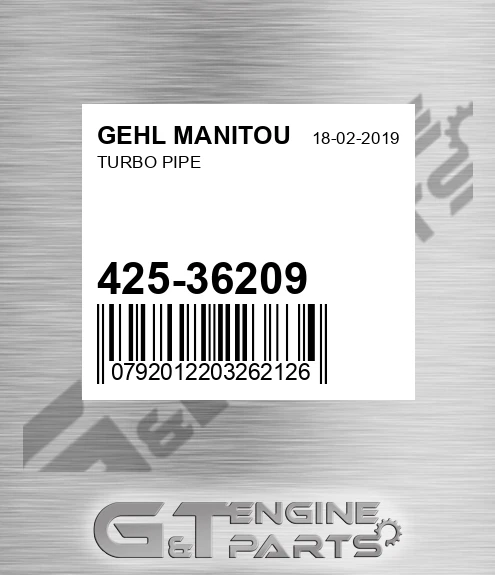 425-36209 Turbo Pipe for GEHL MANITOU