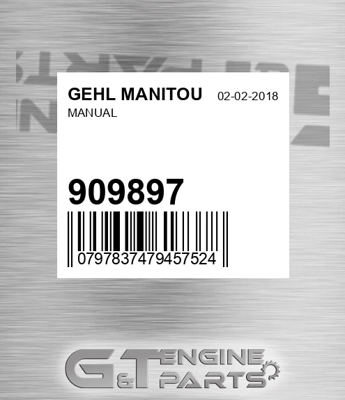 909897 Manual for GEHL MANITOU